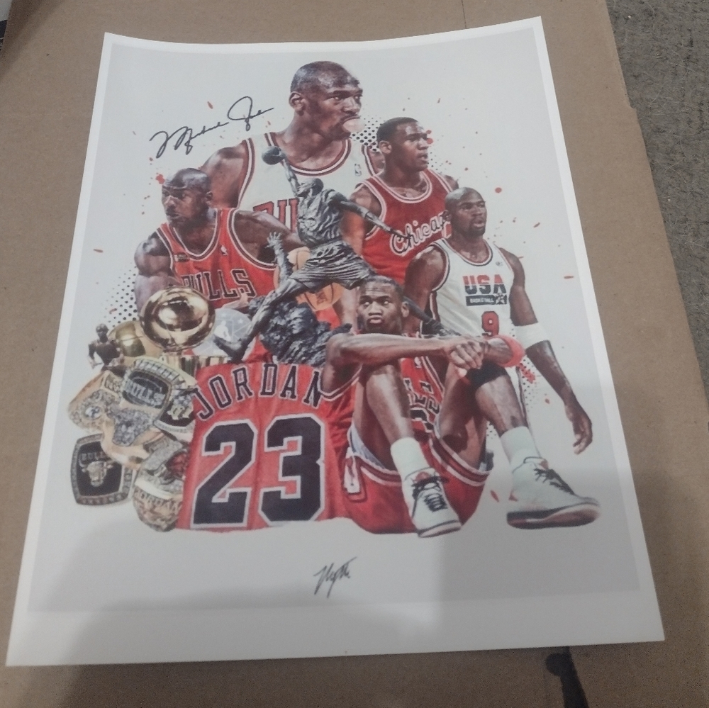 MICHAEL AIR JORDAN CHICAGO BULLS 8.5x11 ULTRA PREMIUM GLOSSY REPRINT POSTER NEW!